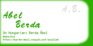 abel berda business card