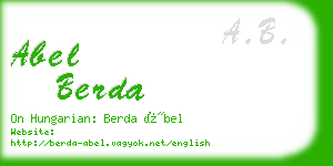 abel berda business card